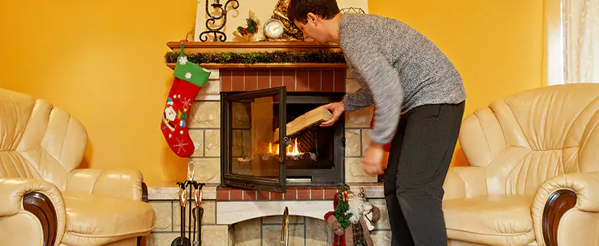 Rusted Metal Fireplace Restoration in Garden City, Michigan