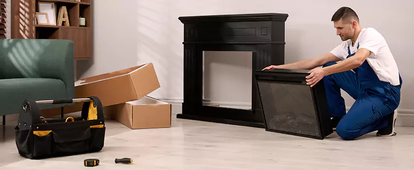 Old Rusted Metal Fireplace Repair And Replacement in Garden City, MI